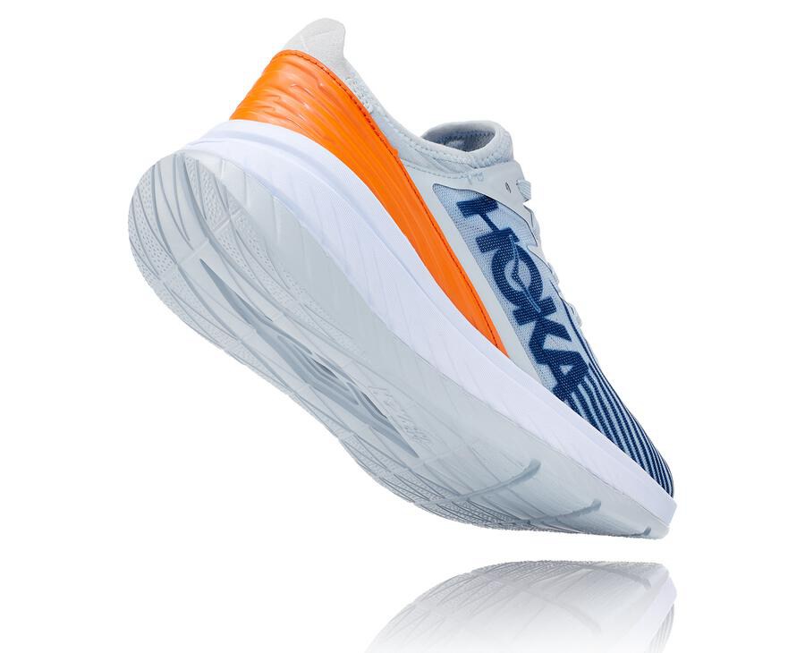 Hoka One One ランニングシューズ レディース 白/青 - カーボンX SPE - ZJ4893201